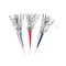 7 1/2" Patriotic Red, White & Blue Fringe Horn with Silver Fringe 12 Pc.